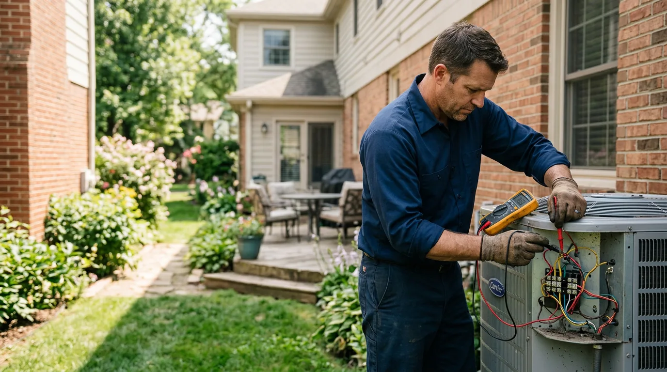 HVAC technician working near Westland, MI